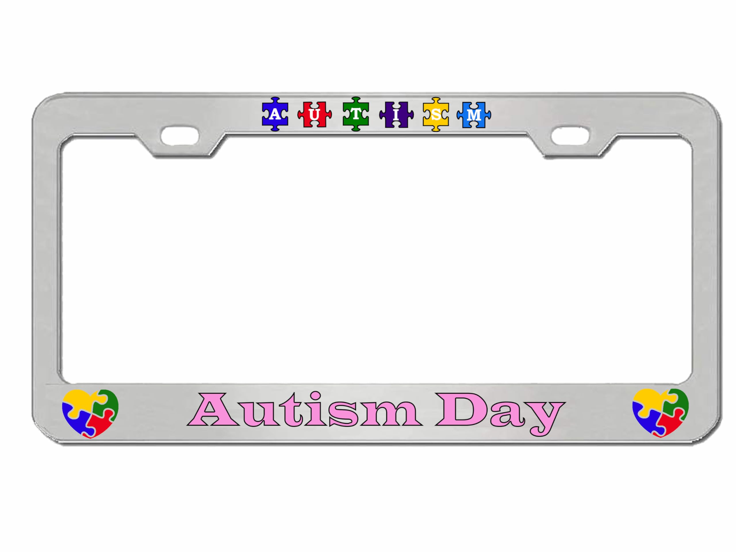 Autism Day License Plate Frame Autism Awareness Personalized/Car ...