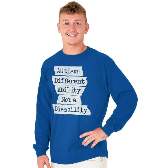 Autism Different Disability Awareness Long Sleeve TShirt Men Women Brisco Brands S