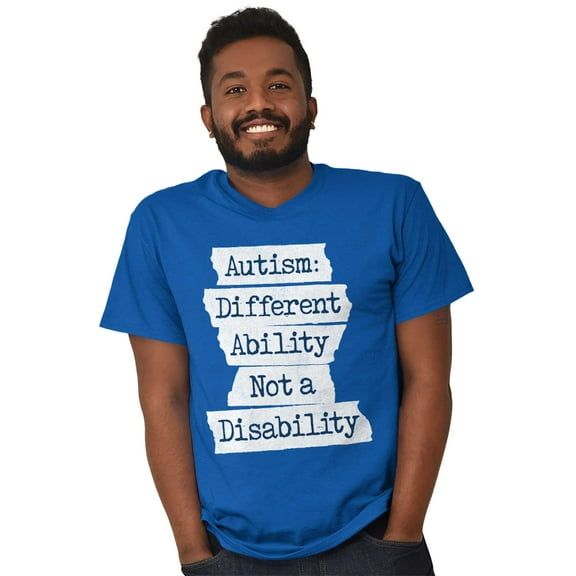 Autism Different Disability Awareness Men's Graphic T Shirt Tees Brisco Brands S