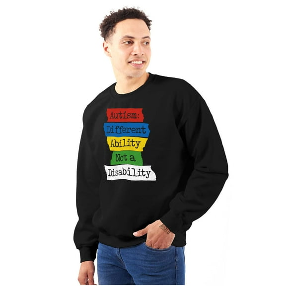 Autism Different Disability Awareness Sweatshirt for Men or Women Brisco Brands S