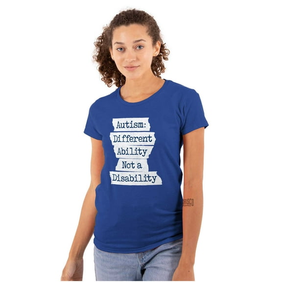 Autism Different Disability Awareness Womens Slim Fit Graphic Tee Brisco Brands L