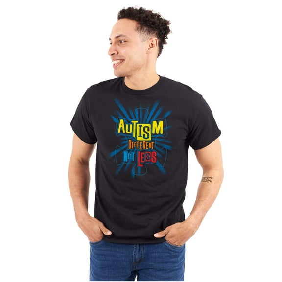 Autism Different Not Less Awareness Men's Graphic T Shirt Tees Brisco Brands L