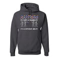 thumbnail image 1 of Autism Is Not A Disablity It's A Different Abilty | Autism Awareness Dabbing Skeleton Inspirational Christian Unisex Graphic Hoodie Sweatshirt, Charcoal, XX-Large, 1 of 5