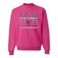 thumbnail image 1 of Autism Is Not A Disablity It’s A Different Abilty | Autism Awareness Dabbing Skeleton Inspirational Christian Unisex Crewneck Graphic Sweatshirt, Fuschia, Medium, 1 of 5
