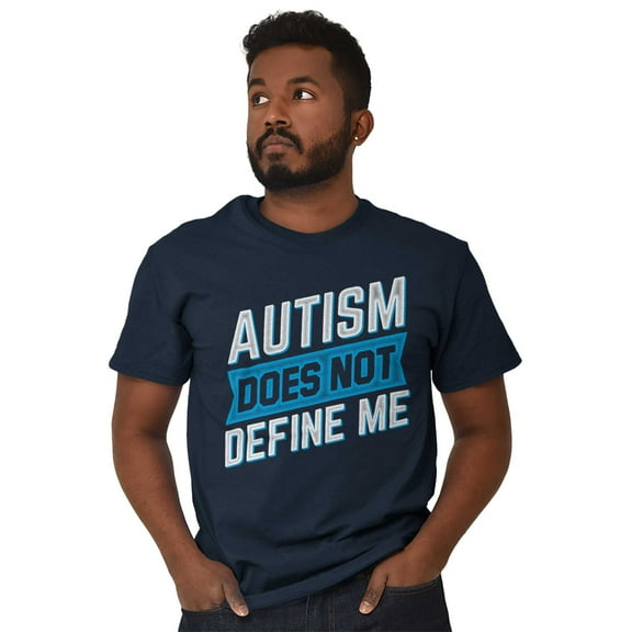 Autism Does Not Define Me Autistic Plus Size Crewneck Graphic Tee Shirt Brisco Brands 2X