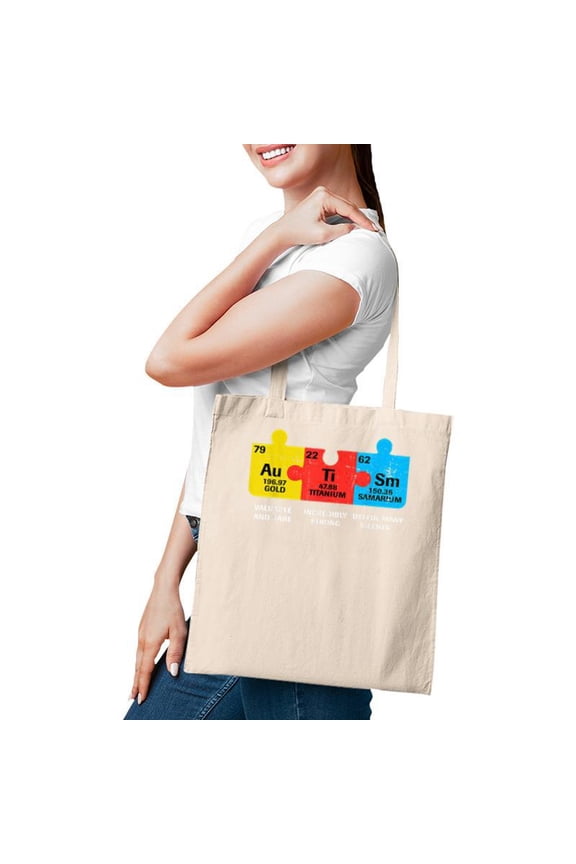 Autism Elements Periodic Table Awareness Asd Men Women Kids Tote Bag