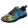 thumbnail image 1 of Autism Elephant Family Shoes for Men Women Running Shoes Lightweight Walking Sneakers Mesh Athletic Sport Shoes Black Size 5, 1 of 5