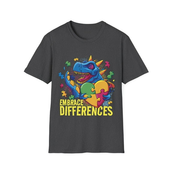 Autism Embrace Differences Dinosaur T-Rex Family Cute Puzzle