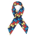 thumbnail image 1 of Autism Fabric Awareness Ribbons - Bag of 250 Lapel Ribbons w/ Clutch Pins, 1 of 2