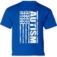 thumbnail image 1 of Autism Flag USA White Print Autism Awareness Toddler T-Shirt - Graphic Tee - 2T 3T 4T 5/6T, 1 of 2