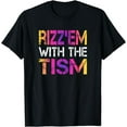thumbnail image 1 of Autism Funny Rizz Em With The Tism Meme Autistic Awareness T-Shirt, 1 of 3