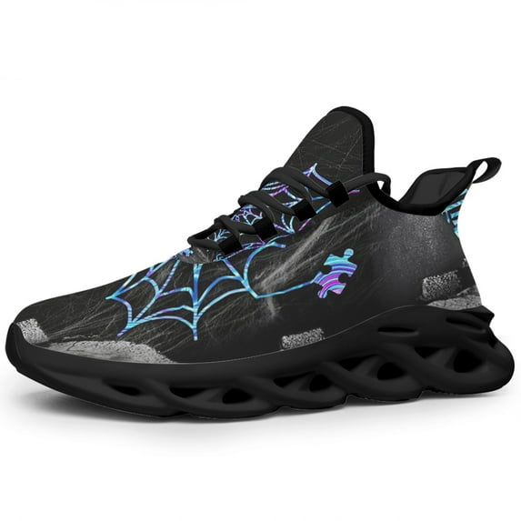 Autism Halloween Shoes Trail Running Shoe Non-Slip Breathable Comfortable Sneakers Black Size 12