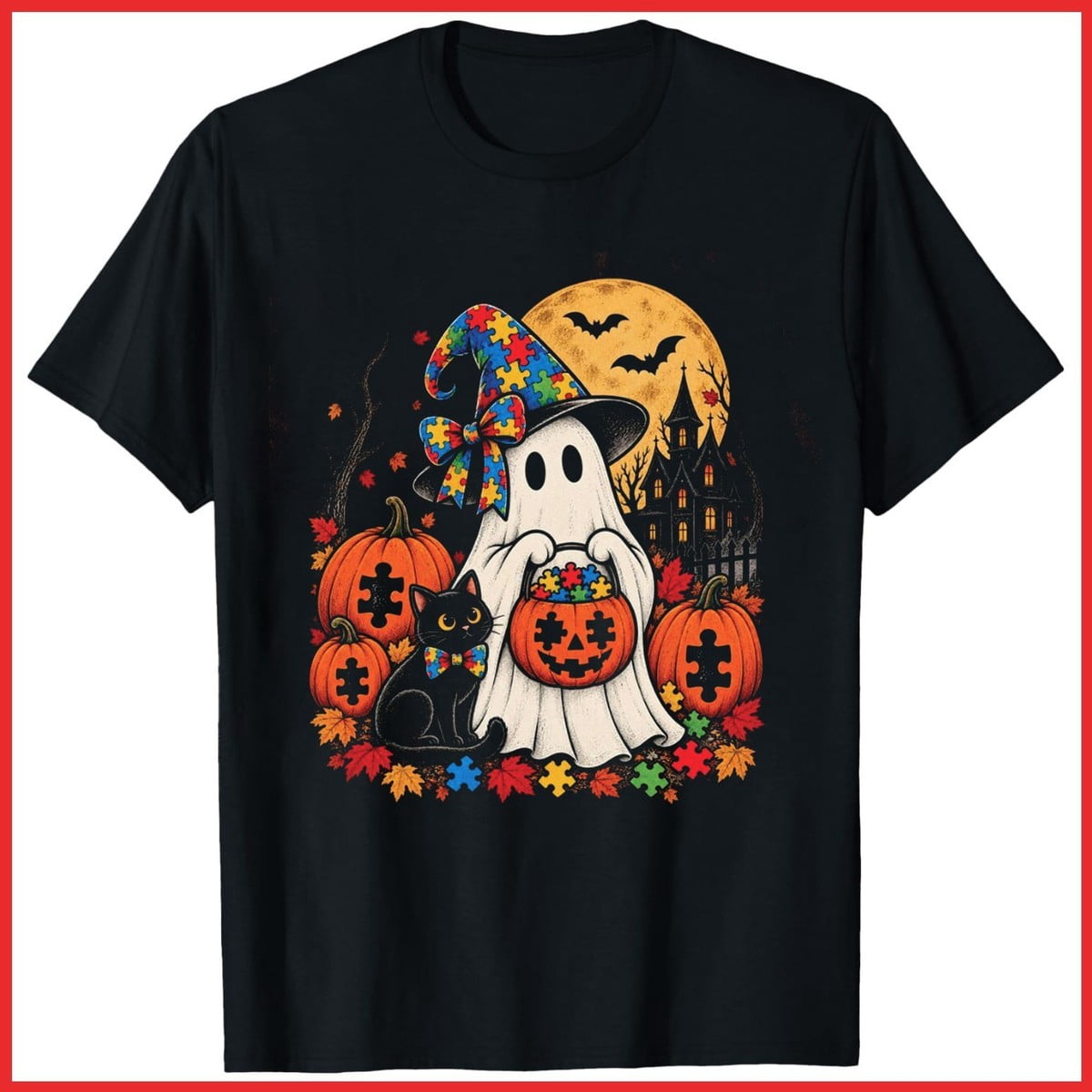 Autism Halloween Spooky Ghost Awareness T-Shirt - Walmart.com