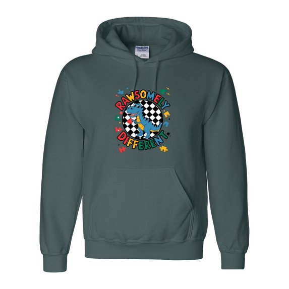Autism Heart A Neurodiversity Support Love and Awareness Graphic Hoodie, up to size 5XL