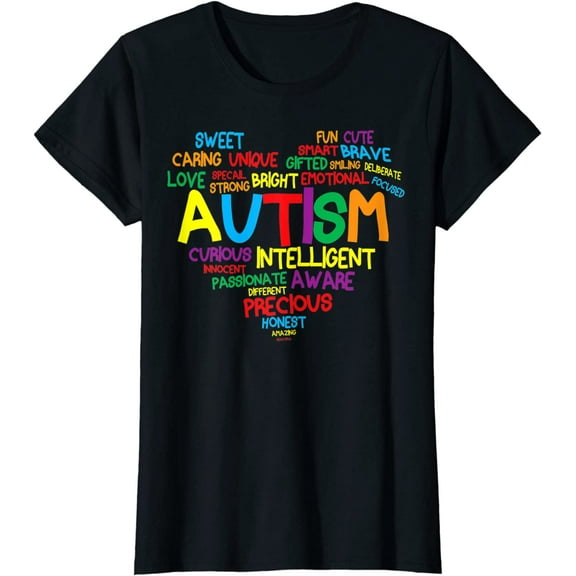 Autism Heart Autism Awareness proud Autism Mom Gifts T-Shirt Women Tops