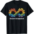 thumbnail image 1 of Autism Infinity Acceptance Train Autism Awareness Rainbow T-Shirt, 1 of 4