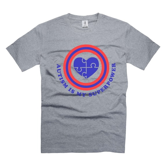 Autism Is My Superpower Shirt Autism Support Shirt Autism Awareness Shirt Autism Inspirational Tee (X-Large Grey)