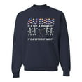 thumbnail image 1 of Autism Is Not A Disablity Itâ€™s A Different Abilty | Autism Awareness Dabbing Skeleton Inspirational Christian Unisex Crewneck Graphic Sweatshirt, Navy, Medium, 1 of 5