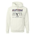 thumbnail image 1 of Autism Is Not A Disablity Itâ€™s A Different Abilty | Autism Awareness Dabbing Skeleton Inspirational Christian Unisex Graphic Hoodie Sweatshirt, White, Large, 1 of 5