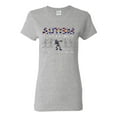 thumbnail image 1 of Autism Is Not A Disablity Itâ€™s A Different Abilty | Autism Awareness Dabbing Skeleton Inspirational Christian Womens Graphic T-Shirt, Heather Grey, XX-Large, 1 of 5