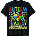 thumbnail image 1 of Autism Is Not a Tragedy Ignorance Is Spread Awareness T-Shirt, 1 of 4