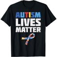 thumbnail image 1 of Autism Lives Matter Awareness Shirt Ribbon Autistic Support T-Shirt, 1 of 4