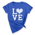 thumbnail image 1 of Autism Love Heart Jigsaw Puzzle Women's T-shirt, 3XL, Royal, 1 of 5
