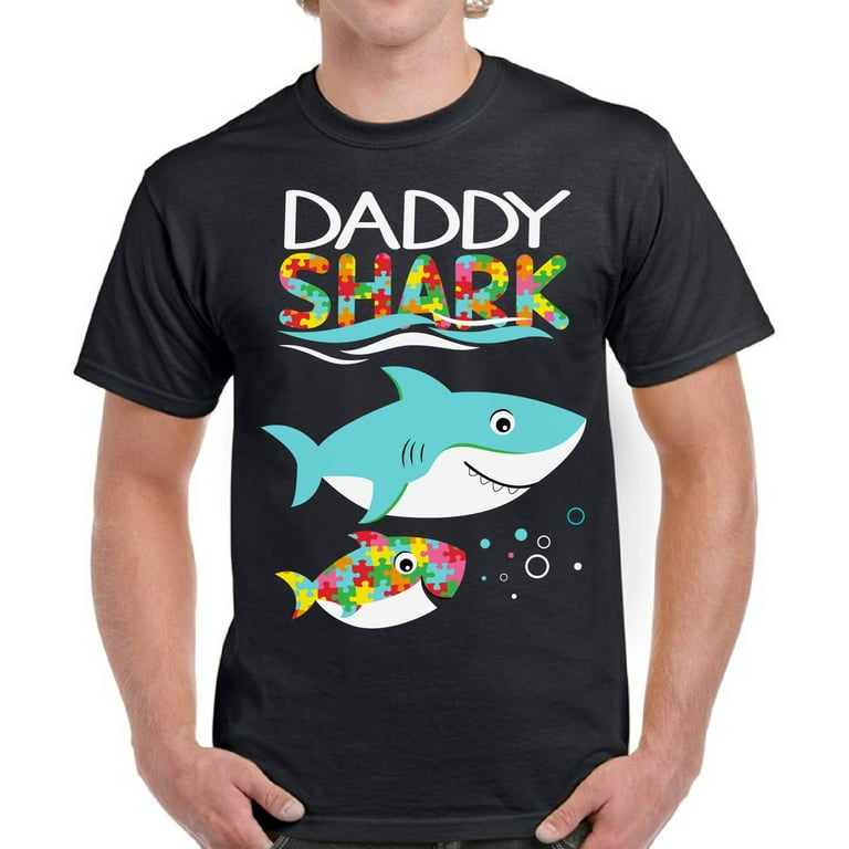 Autism Men T-Shirt S M L XL 2XL 3XL 4XL 5XL Daddy Shark Graphic Tee 