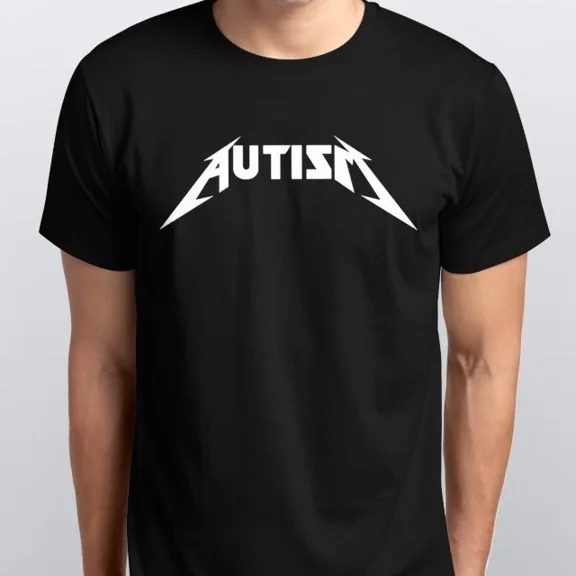 Autism Metal Rock Meme NEW T-SHIRT sizes S M L XL XXL colours Black, White