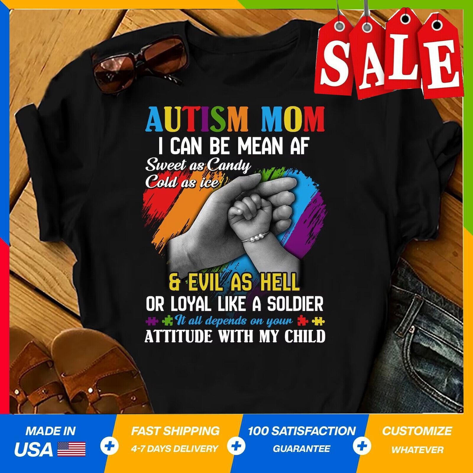 Autism Mom I Can Be Mean Autism Awereness TShirt