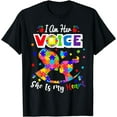 thumbnail image 1 of Autism Mom I'm Her Voice She is My Heart daughter Autism T-Shirt, 1 of 4