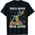 thumbnail image 1 of Autism Mom You Will Never Walk-Alone Support Autism Daughter Shirt BLACK Unisex S-5XL, 1 of 4