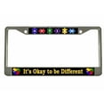thumbnail image 1 of Autism It's Okay to Be Different,Autism Warrior Heavy Duty Metal License Plate Frame Personalised/Car Accessories Car Tag Holder Cover (Chrome/Black/Yellow), 1 of 6