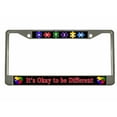 thumbnail image 1 of Autism It's Okay to Be Different,Autism Warrior Heavy Duty Metal License Plate Frame Personalised/Car Accessories Car Tag Holder Cover (Chrome/Black/red), 1 of 6