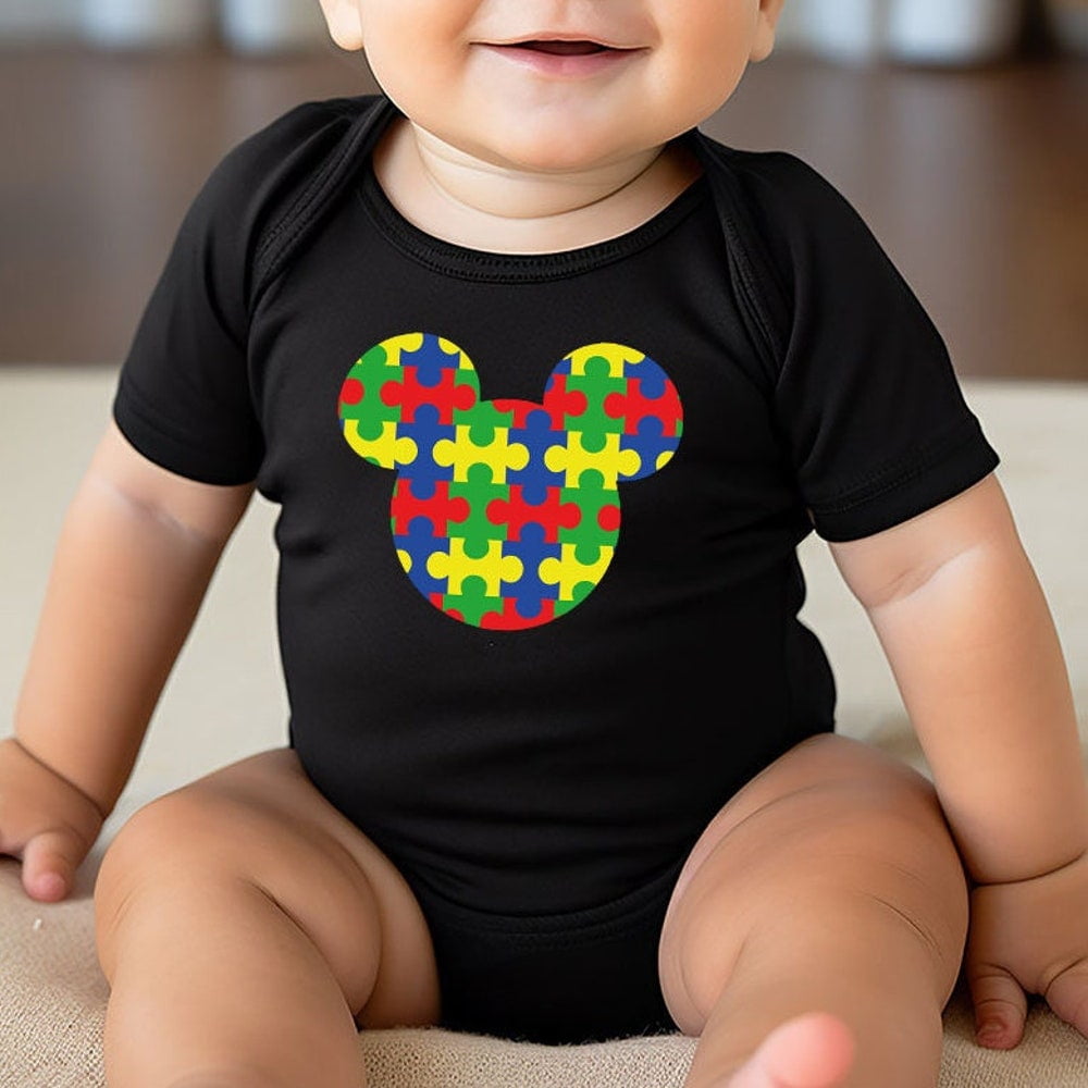 Autism Awareness T-Shirt For Women - Puzzle Graphic Inspirational Tee, Short Sleeve, Cotton Blend - View #4