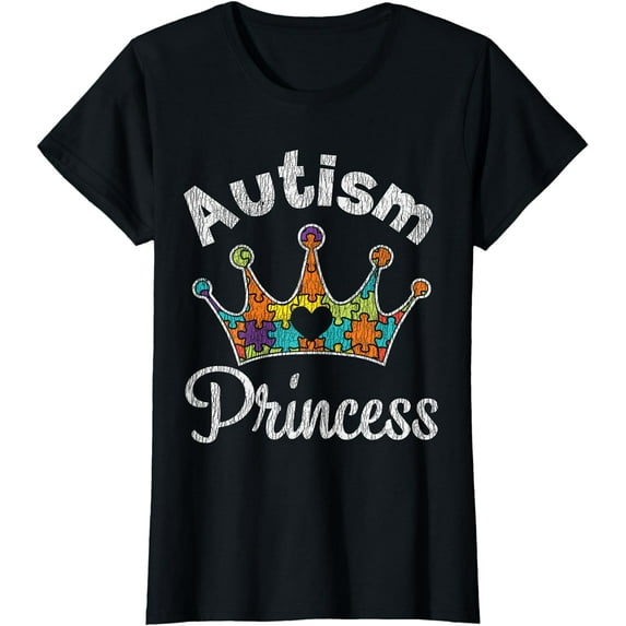 Autism Princess Daughter Family Autistic Kids Awareness Girl T-Shirt