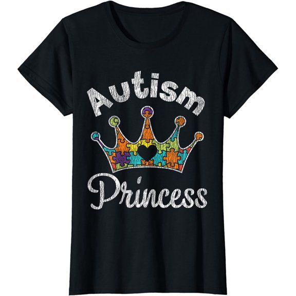 Autism Princess Daughter Family Autistic Kids Awareness Girl T-Shirt