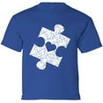 thumbnail image 1 of Autism Puzzle Distressed Autism Awareness Youth Shirt XS S M L XL Graphic Tee for Boys Girls, 1 of 2