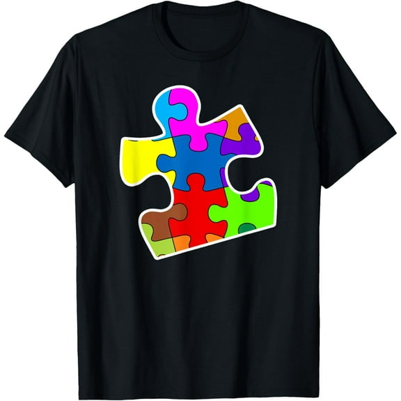 Autism Puzzle Piece - Autism T-Shirt Casual Short Sleeve Shirt