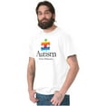 thumbnail image 1 of Autism Puzzle Piece Think Different Men's Graphic T Shirt Tees Brisco Brands S, 1 of 6