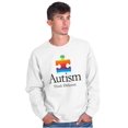 thumbnail image 1 of Autism Puzzle Piece Think Different Unisex Plus Fleece Graphic Sweatshirt Brisco Brands 4X, 1 of 5
