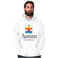 thumbnail image 1 of Autism Puzzle Piece Think Different Unisex Plus Fleece Graphic Hoodie Brisco Brands 2X, 1 of 5