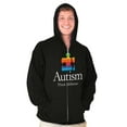 thumbnail image 1 of Autism Puzzle Piece Think Different Zip Up Hoodie Men's Women's Brisco Brands S, 1 of 6
