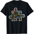 thumbnail image 1 of Autism Puzzle Piece Words Autistic Autism Awareness T-Shirt, 1 of 3