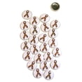 thumbnail image 1 of Autism Puzzle Ribbon Awareness Pinback Buttons - 1 Inch Round - 25 Pack, 1 of 2