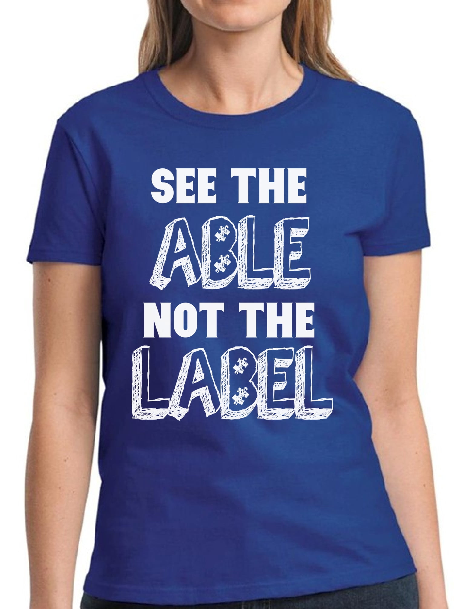 Autism Puzzle Shirt for Her See The Able Not The Label Tops Graphic T ...