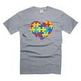 thumbnail image 1 of Autism Puzzle Tee Awareness Shirt, Support Tee, Puzzle Pride Shirt, Awareness Shirt (XX-Large Grey), 1 of 6