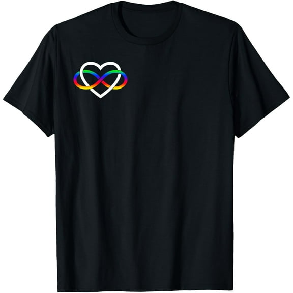 Autism Rainbow Infinity Symbol Autism Infinity Heart Simple T-Shirt