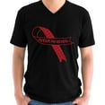 thumbnail image 1 of Autism Red Ribbon Awareness Shirt for Men V-neck Short Sleeve Puzzle Mens Graphic Tee, 1 of 2