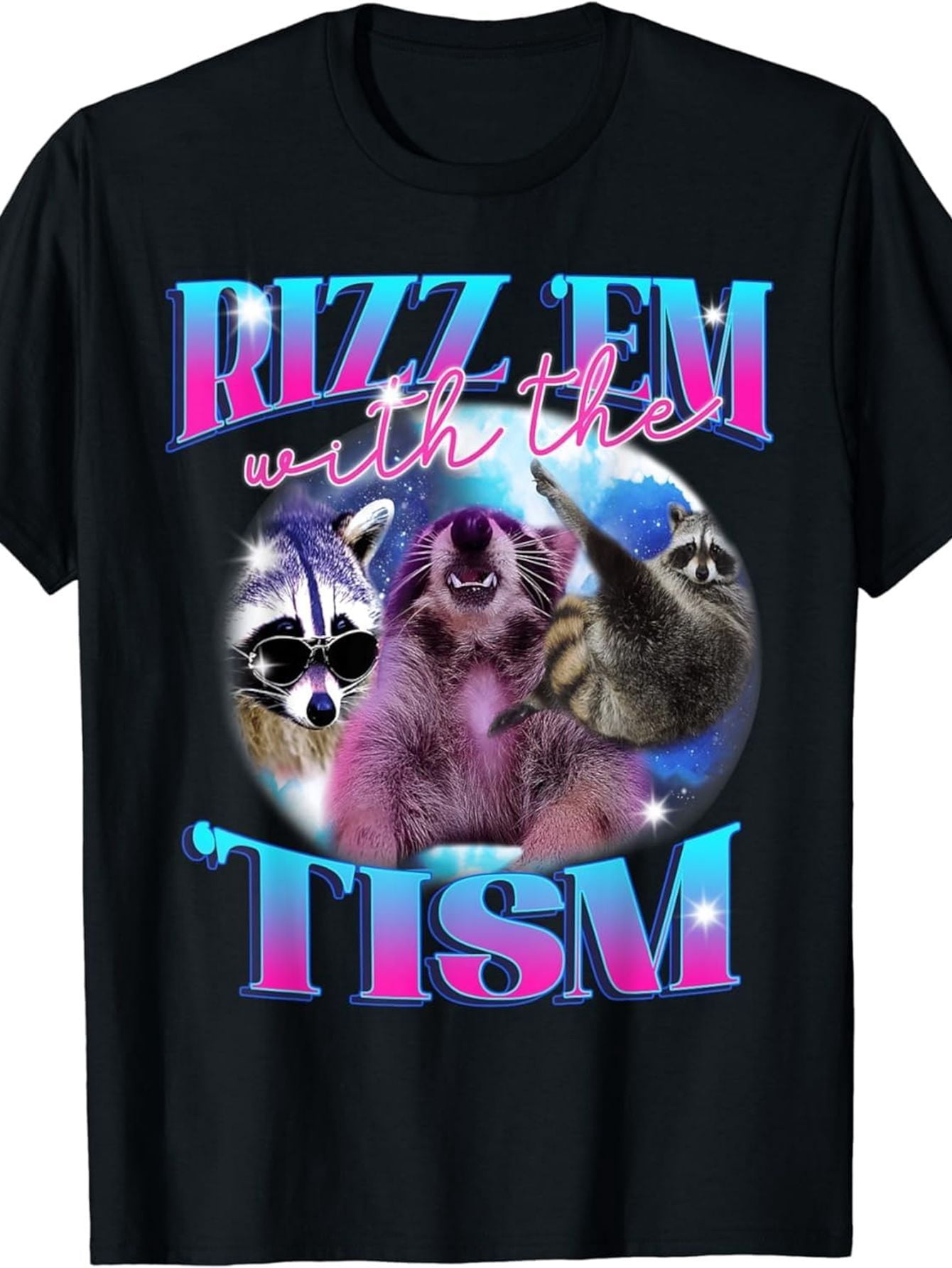 Autism Rizz Funny Crew Neck Tee 220g with Stylish Print Casual ...